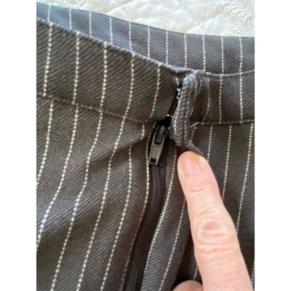 H&M Pinstriped Wide Leg Trousers Gray NWT Size Small - Picture 6 of 11